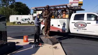 preview picture of video 'Jeff Davis Veterans Memorial Sentry Repair'