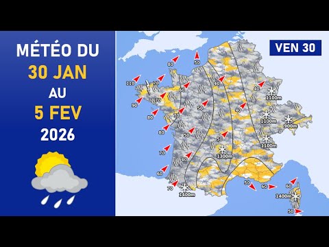 Weather forecast from Friday, January 30th to Thursday, February 5th, 2026