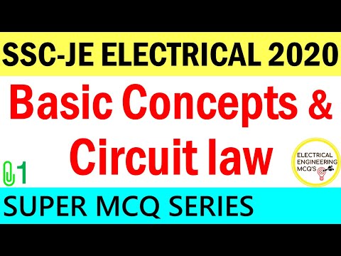 Basic Concepts and Circuit Laws |  SSC JE Class 1 | हिंदी 🔴 | Junior Engineer Electrical 2022 MCQs Video