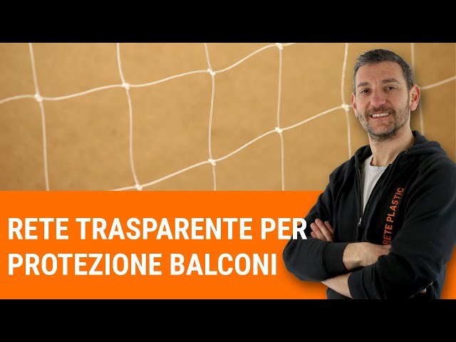 Rete trasparente per protezione balconi
