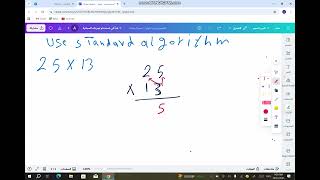 standard algorithmic multiplication 1grade 5