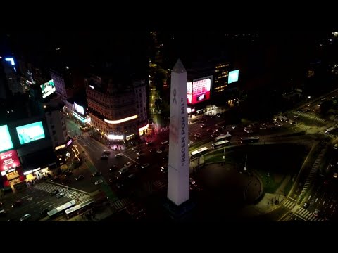 Video Thumbnail: Buenos Aires obelisk illuminated with image of Pope Francis | AFP