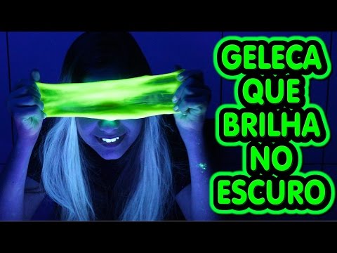 Amoeba Geleca Caseira Brilha Escuro Como Fazer (Fluorescente, Massinha, Diferente, Banho Slime)