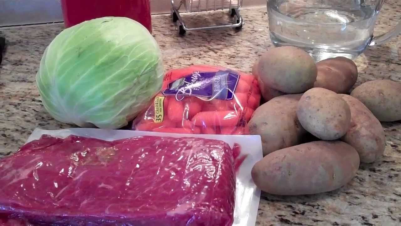 Corned Beef, Cabbage, Potatoes, and carrots Irish meal made easy!