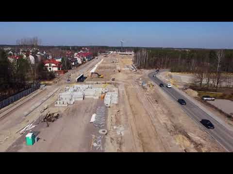 Budowa Wschodniej obwodnicy Warszawy (S17) w Zakręcie (DJI Mavic Mini) 11.04.2021