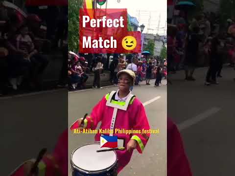 Perfect 🥁 unity  Ati-Atihan  Opening salvo Kalibo street drummers