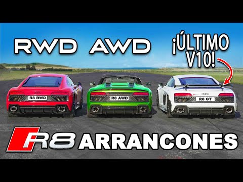 Audi R8 GT de 620 hp vs AWD R8 vs RWD R8: ARRANCONES
