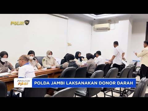 POLDA JAMBI LAKSANAKAN DONOR DARAH SAMBUT HUT KE-74 HUMAS POLRI
