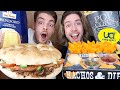 Wir essen nur XXL MAHLZEITEN für 24 Stunden (über 11.000 Kalorien🤯)