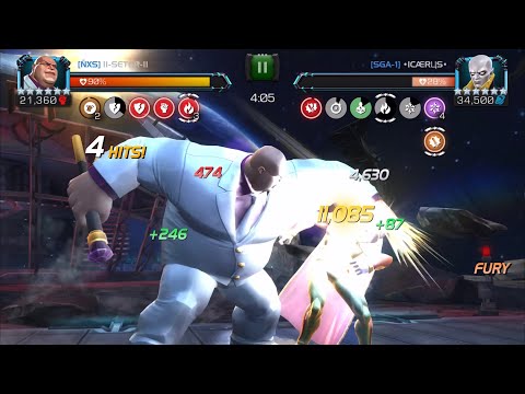 MCOC AW S31W10 [ÑXS] vs [SGA-1] | 4 Fight War Cause I Lost Miniboss Footage :(