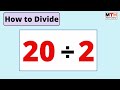 20 divided by 2 (Long Division) || How to divide 20 by 2 || Find 20÷2