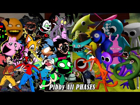[Chapter 2 SWAP] FNF Pibby ALL PHASES Vs Rainbow Friends Sing Friends To Your End (Cyan Yellow Join)