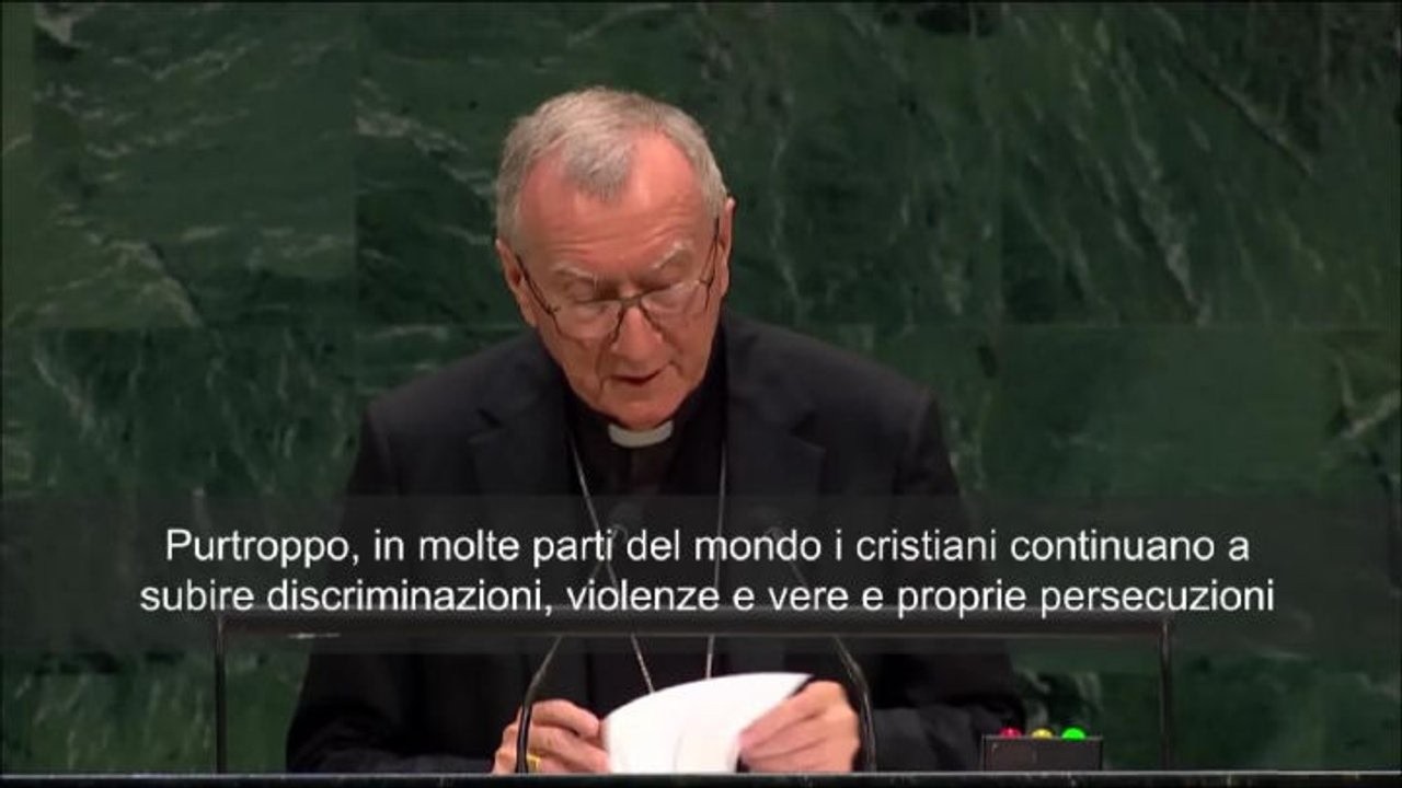Parolin all'Onu: Cristiani perseguitati, la Santa Sede continuerà ad alzare la voce