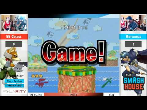 The Smash House - Articanus (Marth, Falco) vs SS Colbol (Fox) - Melee RR Pool 3