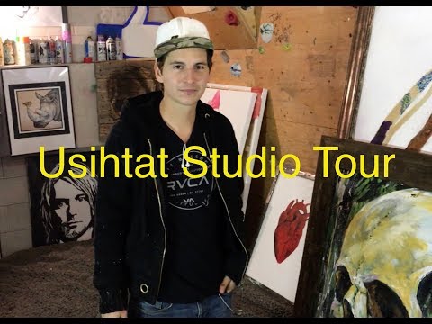Finger Painted Fine Art, Artist 'Usihtat' Studio Tour