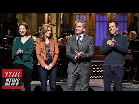'SNL' Rewind: Steve Carell Hosts Again After 10 Years, 'The Office' Cast Urges Reboot | THR News