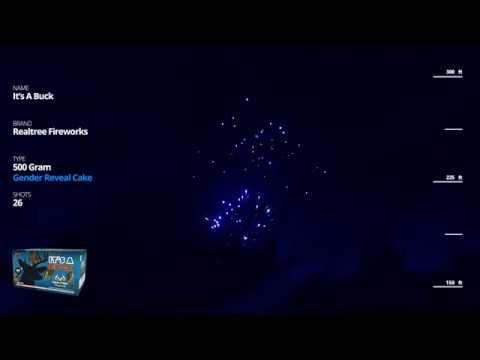 It's A Buck by Realtree Fireworks - Blue Gender Reveal Cake