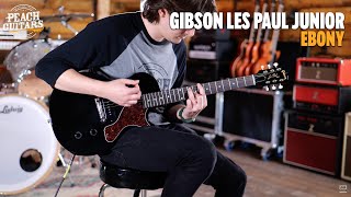 Video thumbnail for No Talking...Just Tones | Gibson Les Paul Junior Ebony by Peach Guitars