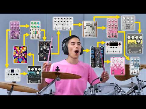Guitar pedals on drums sounds ridiculous