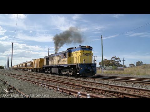7M23V SSR / ARTC Push-Pull Ballast Train 4532 GM27 GM10 (6/11/2023) - PoathTV Australian Railways
