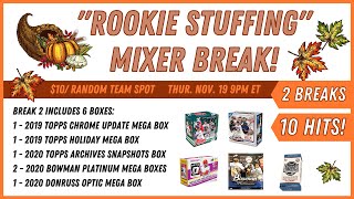 Rookie Stuffing Mixer Break! 11 Total Boxes Stuffed With Hits!