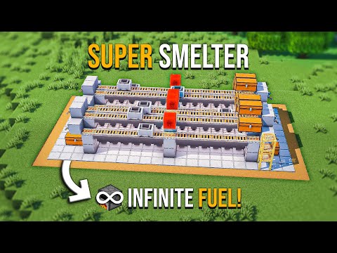 Minecraft ULTIMATE Super Smelter 1.21 - INFINITE FUEL - 17,280 Items P/H!
