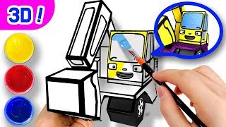 Como Dibujar y Pintar Poco l Aprende colores para niños l Tayo El Pequeño Autobús Español