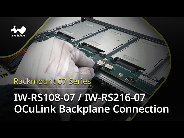 IW-RS108-07/IW-RS216-07 OCuLink Backplane Connection