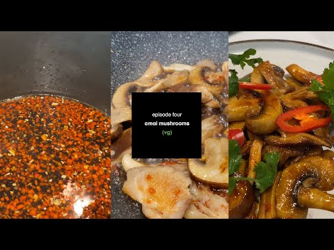 wok from home episode #4 | vegan amai mushrooms
