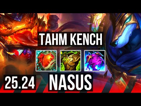 TAHM KENCH vs NASUS (TOP) | 36K damage | NA Grandmaster | 25.24