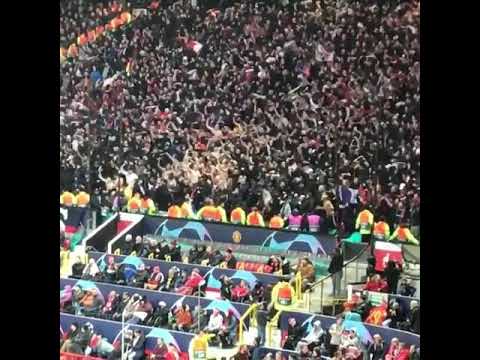 FANTASTIC ATMOSPHERE BY PSG SUPPORTERS AFTER MBAPPE GOAL vs MAN UTD