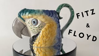 Fitz and Floyd Hand Painted Parrot Mug