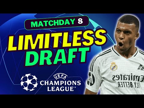 UCL FANTASY MD8 LIMITLESS TEAM SELECTION | CHAMPIONS LEAGUE FANTASY TIPS 2025/26