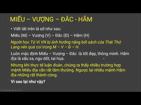 Bản chất miếu vượng đắc hãm của 14 chính tinh