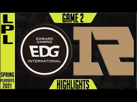 EDG vs RNG Highlights Game 2 | LPL Playoffs Semi Final Spring 2021 | Edward Gaming vs Royal G2