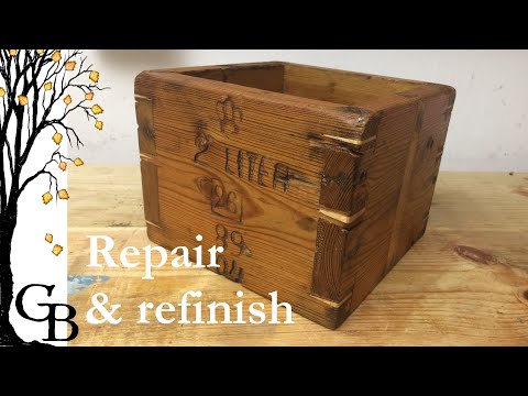 Repair & refinish of an old dovetail box
