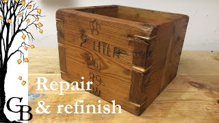 Repair &amp; refinish of an old dovetail box