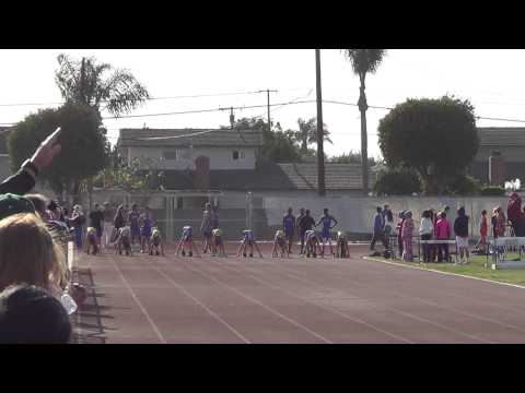 VarG 100m vs FV 3-27-14 - Los Alamitos Girls