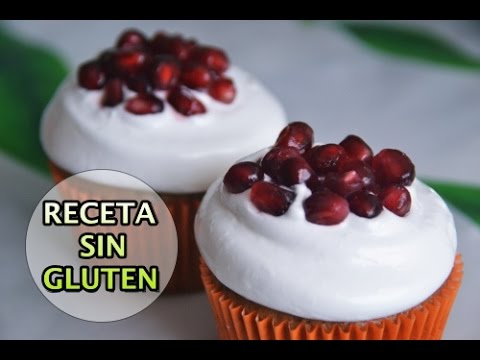RECETA SIN GLUTEN: ¡CUPCAKES DE NARANJA Y GRANADA!