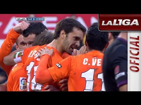 Gol de Agirretxe (0-2) en el Real Zaragoza - Real Sociedad - HD