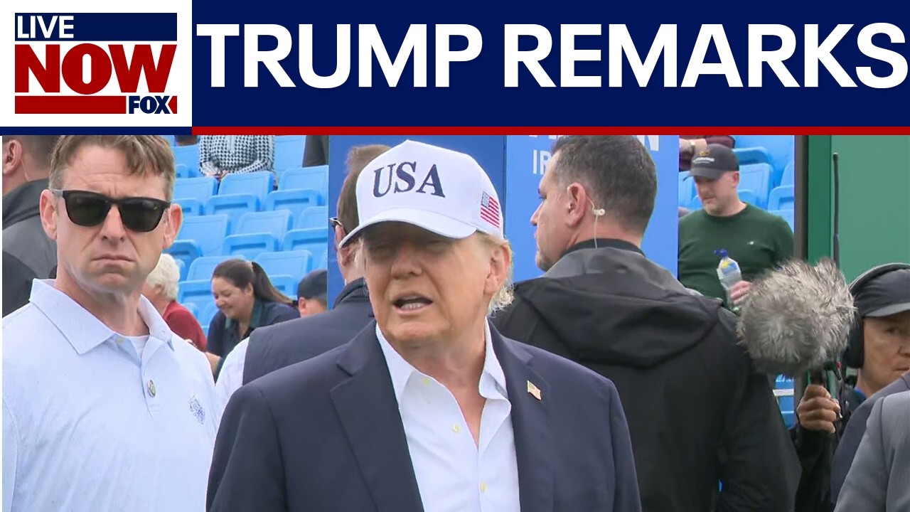 President Trump takes questions at Irish Open