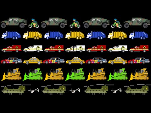 Vehicle Patterns 2 - ABAB - Street, Emergency, Military - The Kids' Picture Show (Fun & Educational)