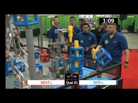 2015 VEXU Q61 - HEAT vs NYIT - 0 to 63-Division Div-VEX U-VEX Worlds 2015