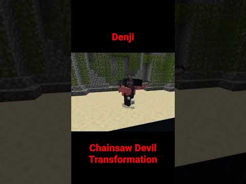 Minecraft Chainsaw Devil Transformation #minecraft #chainsawman  #shorts