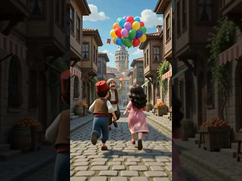 Eren ve Zümra Uçan Balon Macerası #turkcecizgifilm #cartoonstory #cartoon  #funnyshorts #animation