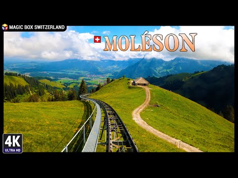 Moléson 4K 🇨🇭 Family Attractions & Funicular + Cable Car to Swiss Prealps Mountain, La Gruyères Ep#2