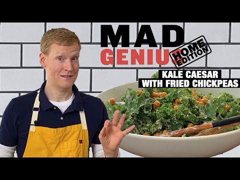 How to Make a Simple Kale Caesar with Chickpea Croutons | Mad Genius