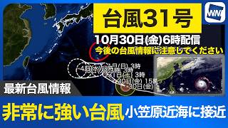 【台風31号 2026】非常に強い台風31号 小笠原諸島で影響が長引く可能性（30日6時更新）