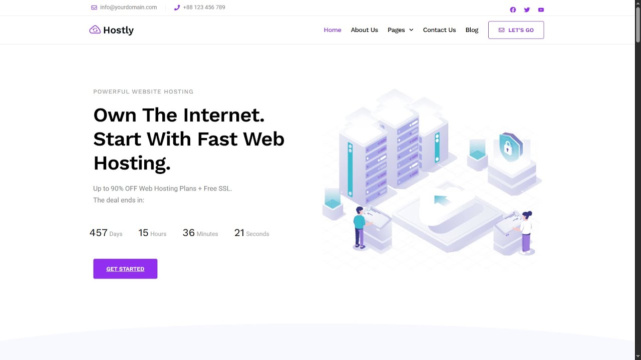 Hostly WebHosting Template
