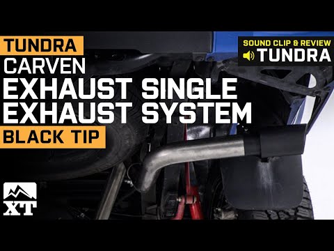 2014-2021 Tundra 5.7L Carven Exhaust Single Exhaust System; Ceramic Black Tip Sound Clip & Review